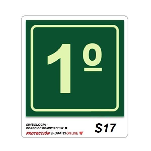 Placa S17 Andares fotoluminescente