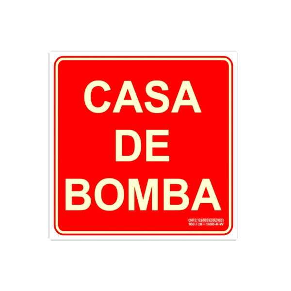 Placa Casa de bomba fotoluminescente