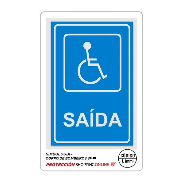 Placa Saída para deficientes físicos