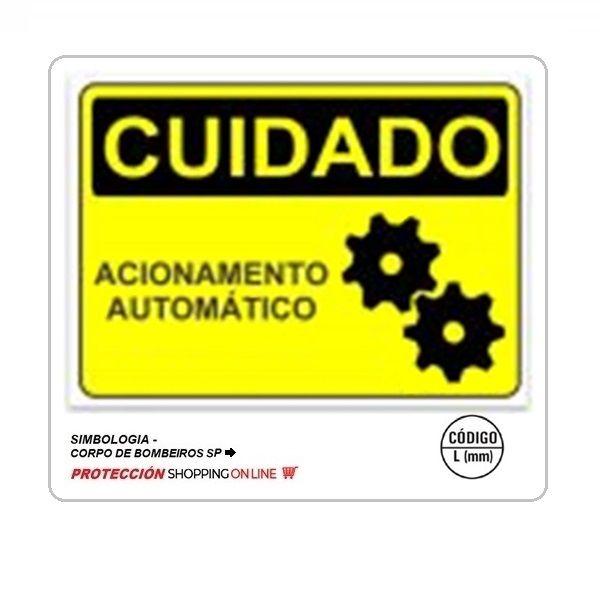 Placa Cuidado acionamento automático