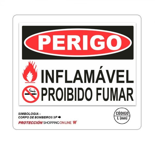 Placa Proibido Fumar Inflamável