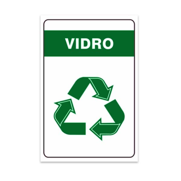 Placa Reciclagem de vidro local