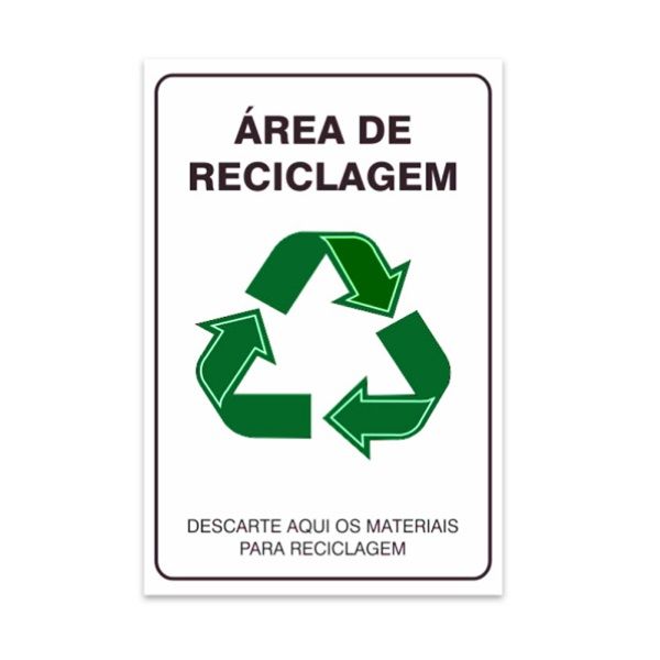 Placa Área de reciclagem