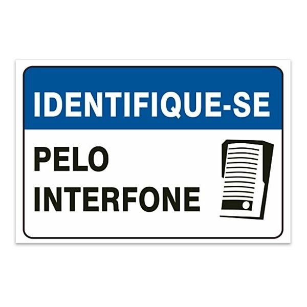 Placa Identifique-se pelo interfone