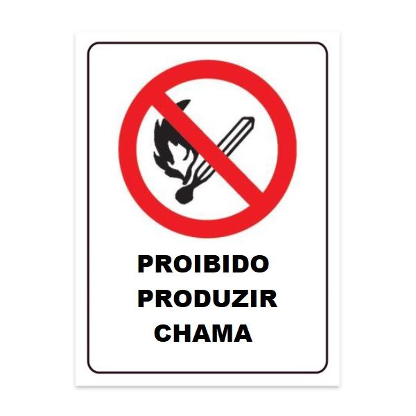 Placa P2 Proibido produzir chama